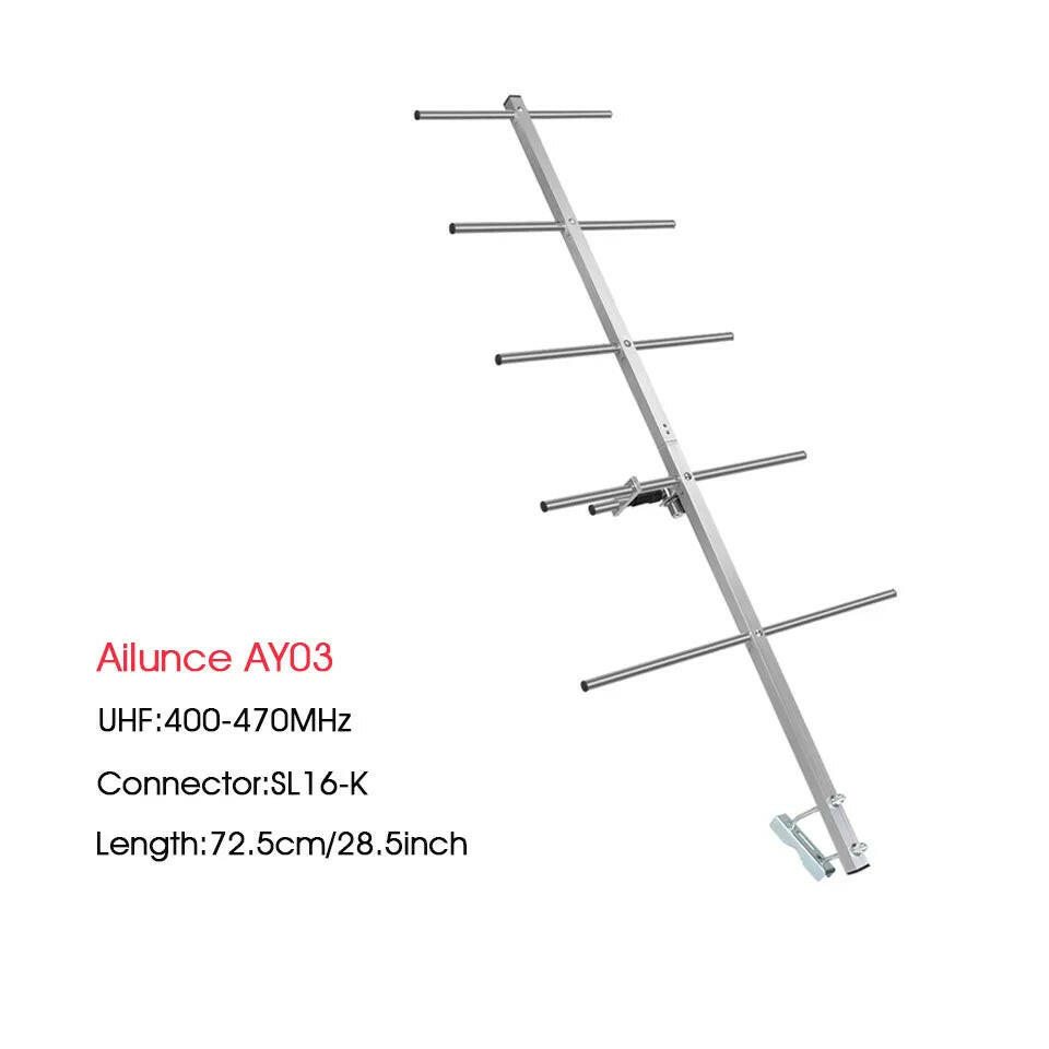 RETEVIS Ailunce AY04/1/2/3 High Gain Ham Radio Yagi Antenna SL16-K VHF/UHF Walkie Talkie Yagi–Uda Antenna Two-way Radio Repeater