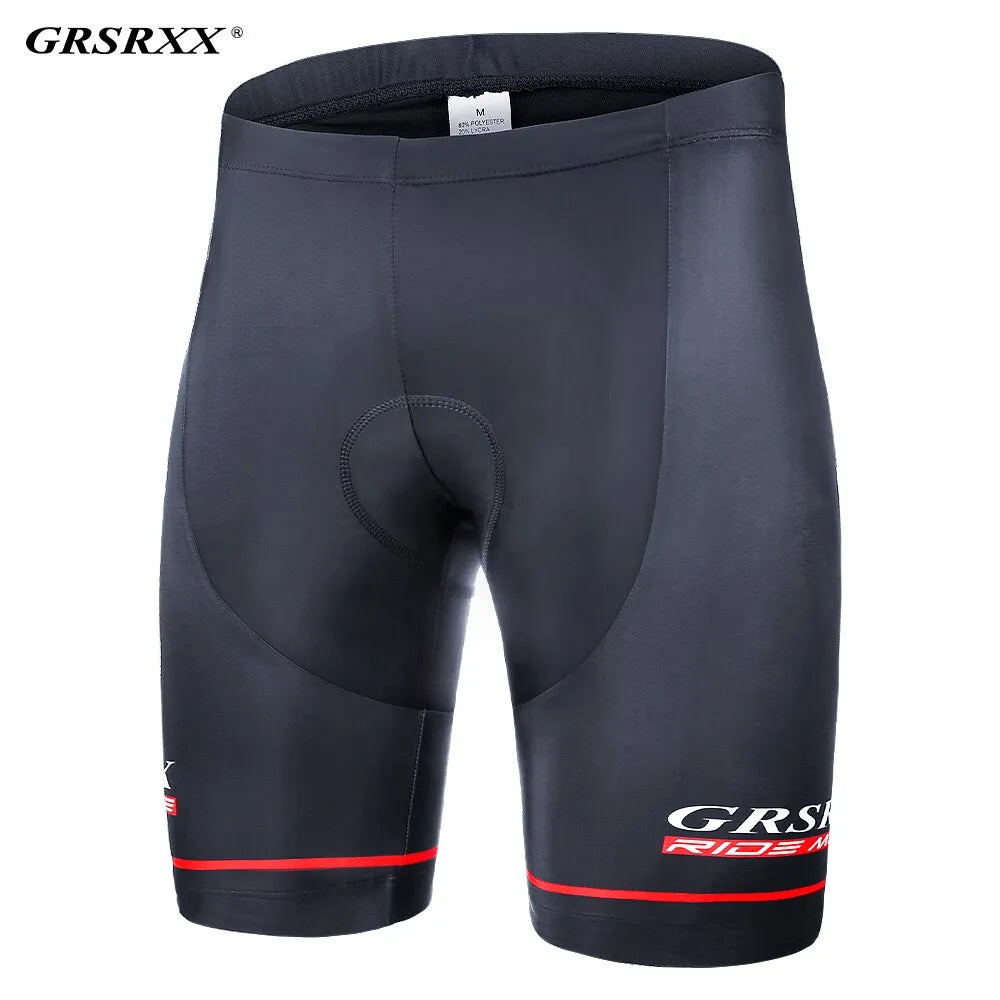 GRSRXX Cycling Shorts Men's Anti-slip Leg Grips Bike Shorts Shockproof 5D Pad Breathable Riding Bicycle Bib Short Ciclismo