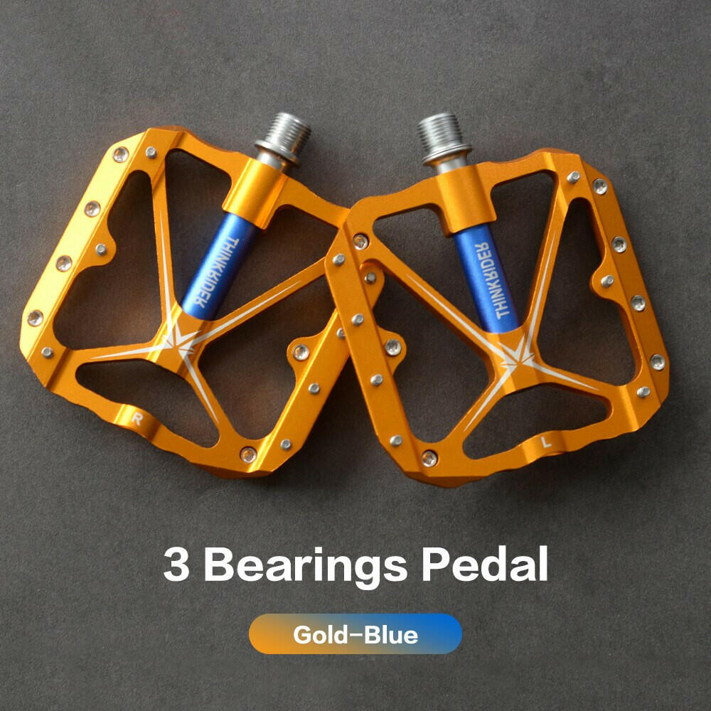 ThinkRider Flat Bike Pedals MTB Road 3 Sealed Bearings Bicycle Pedals Mountain Bike Pedals Wide Platform Accessories Part-WAYBIKER