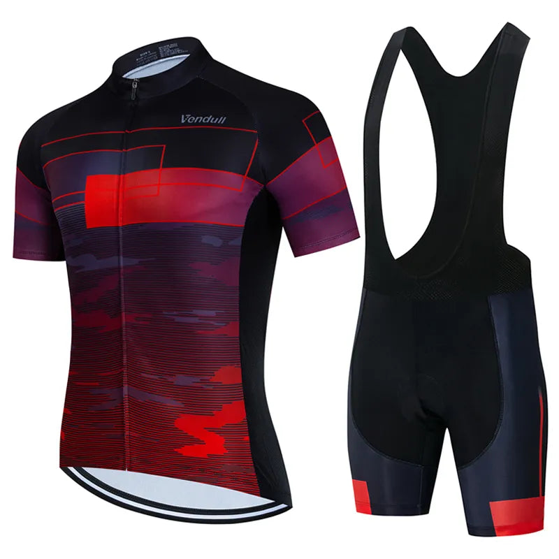 Men 2023 New Cycling Jersey Set Summer Short Sleeve Breathable MTB Bike Cycling Clothing Maillot Ropa Ciclismo Uniform Suit-WAYBIKER