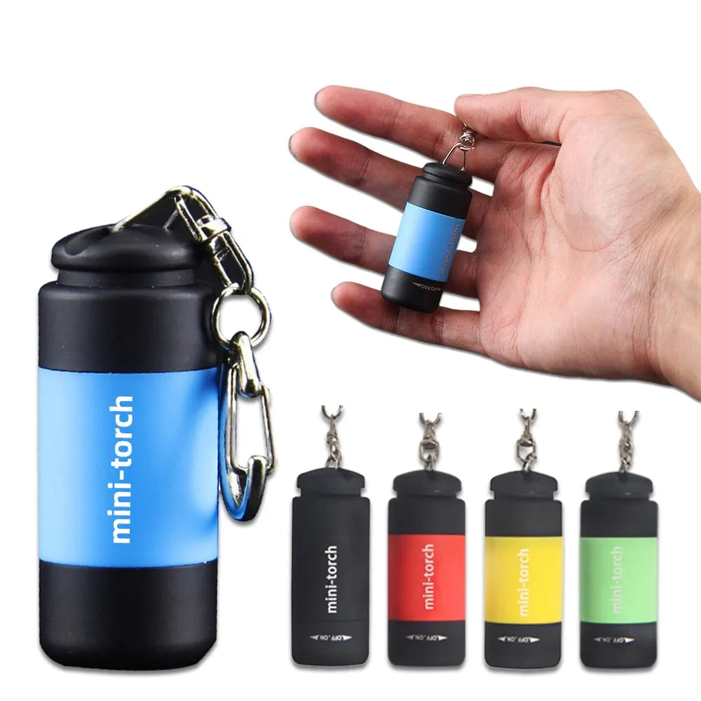 MINI USB Rechargeable Flashlight Keychain Torch Finger Light Camping Light Suitable for Doctor Reading Outdoor-WAYBIKER