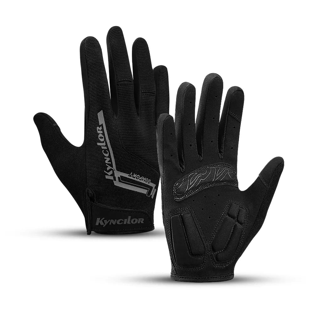 New Outdoor Non-Slip Cycling Bicycle Long Finger Gloves Sports Touch Screen Men And Women Sbr Shock-Absorbing Glove-WAYBIKER