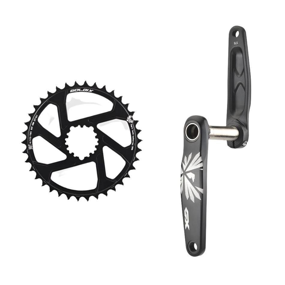 GX Bicycle Crankset GXP MTB Bike Crank Chainring Bike 170mm 175mm Black 0 Degree 30T 32T 34T 36T 38T Aluminum Alloy with Bottom-WAYBIKER