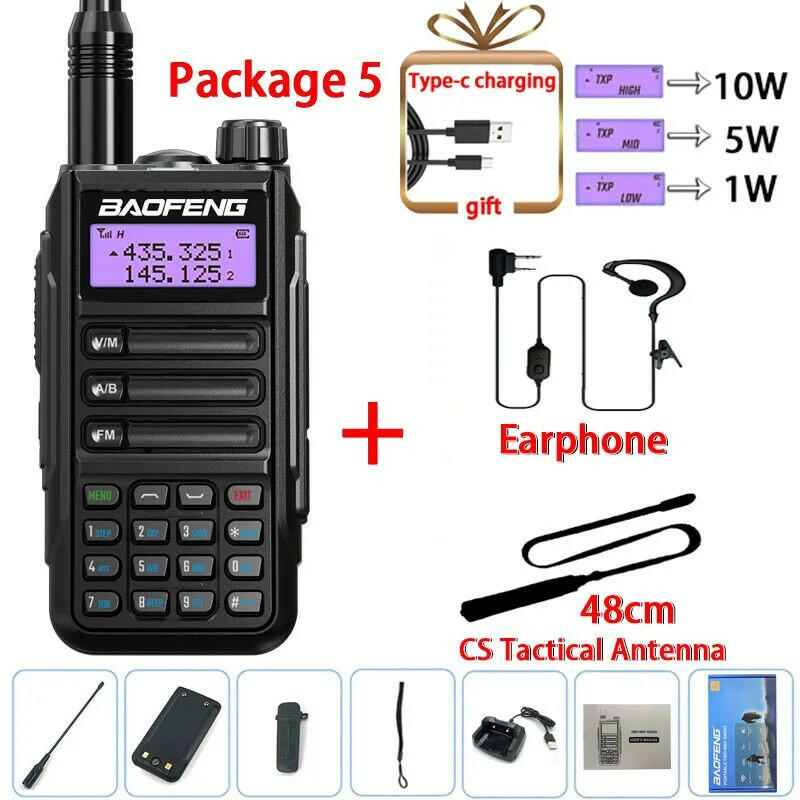 2023 Baofeng UV-16 PRO V2 Professional 10W Upgraded Of UV-5R UV-10R Walkie Talkie IP68 Waterproof Long Range Dual Band Ham Radio-WAYBIKER