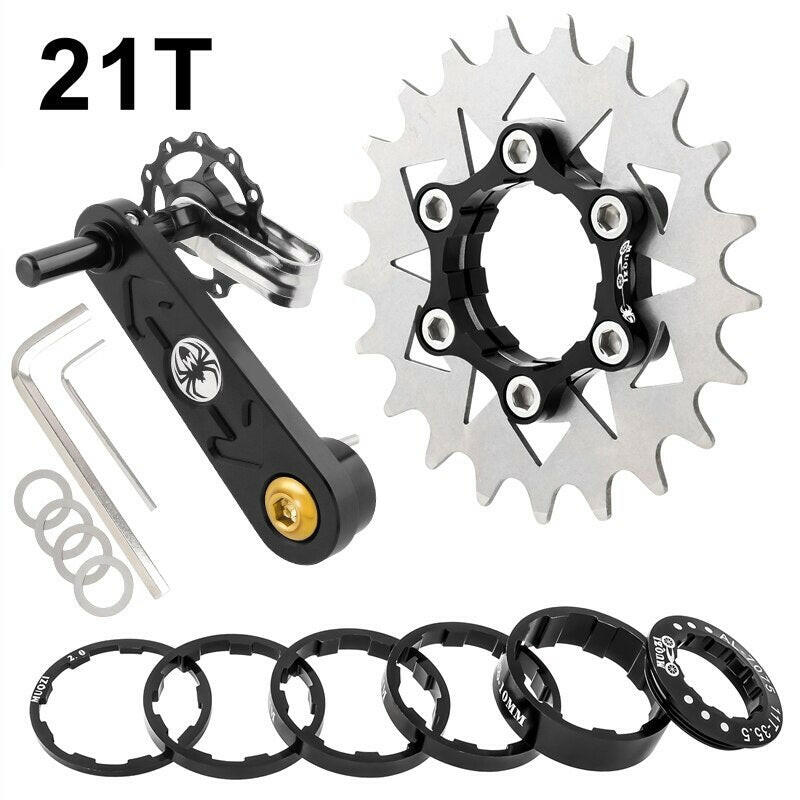 MUQZI Conversion Kit 18T 19T 20T 21T 22T Single Speed Cassette Cog And Chain Tensioner For Road And MTB Bike-WAYBIKER