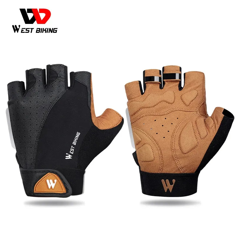 WEST BIKING Sports Cycling Gloves Half Finger Men Women MTB Bike Gloves Running Fitness Gym Riding Motorcycle Bicycle Gloves-WAYBIKER