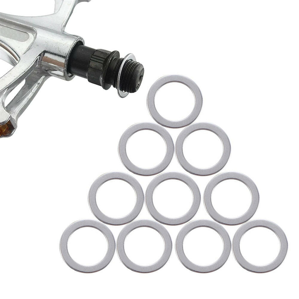 10pcs Bicycle Pedal Spacer Crank Stainless Steel Ring Washers Outdoor Cycling MTB Road Bike Accessories-WAYBIKER