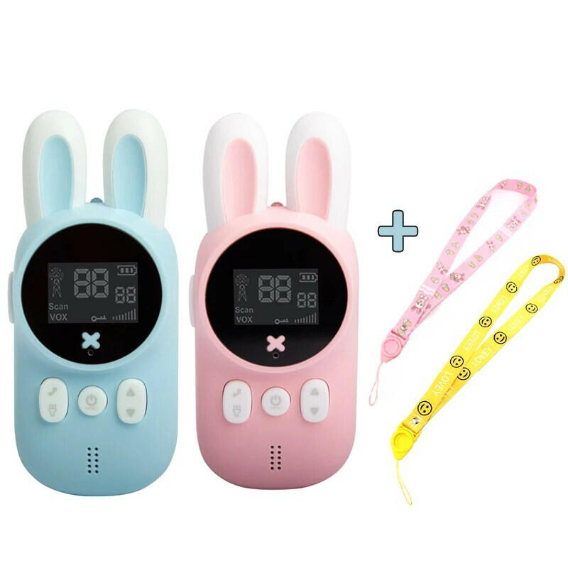 2PCS Kids Walkie Talkie Mini Phone Call Children Cartoon Talkie Walkie Toys 3KM Range UHF Radio Interphone Boys Girls Gifts-WAYBIKER