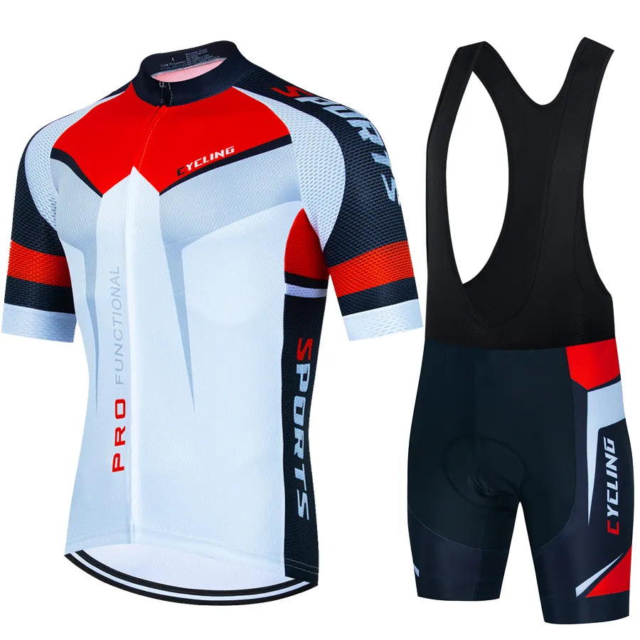 CYKLOPEDIA Cycling Mtb Summer Clothing 2023 Sleeve Sportswear Bib Men's Blouse Shirt Man Laser Cut Sports Set Shorts Jersey Male