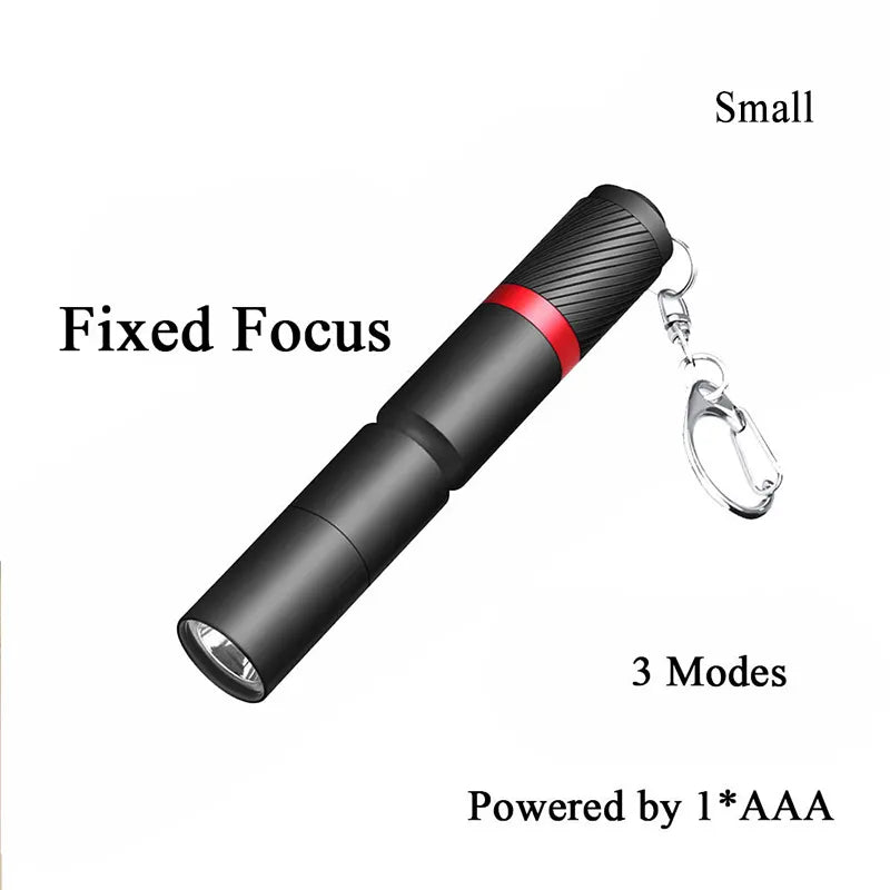 Mini Portable LED Flashlight  AAA Dry Battery Super Bright Waterproof With Pen Clip Light Emergency,  Outdoor Camping-WAYBIKER