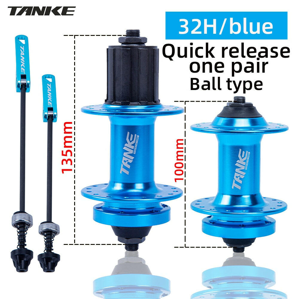 TANKE 32 Holes MTB Bike Hub 5 Colors Steel Beads Ball Quick Release 135mm Disc Brake Bicycle Hub Cube For HG 8 9 10 11 12 Speed-WAYBIKER