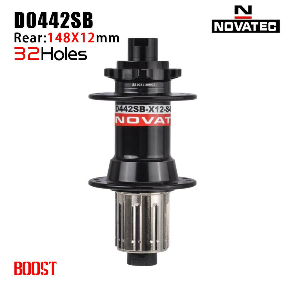 NOVATEC Bicycle Hub 4 Peilin Mountain Bike Hub D041SB/D042SB 28/32/36 Holes 6-Bolt Disc Brake For 8/9/10/11/12 Speed HG hub Body