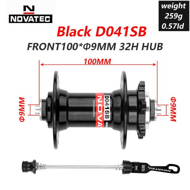 NOVATEC MTB Hub 32 Holes D041SB D042SB Front 100mm Rear 135mm Black HG Standard QR Cube Mountain Bike Hubs 8 9 10 11 12 Speed-WAYBIKER