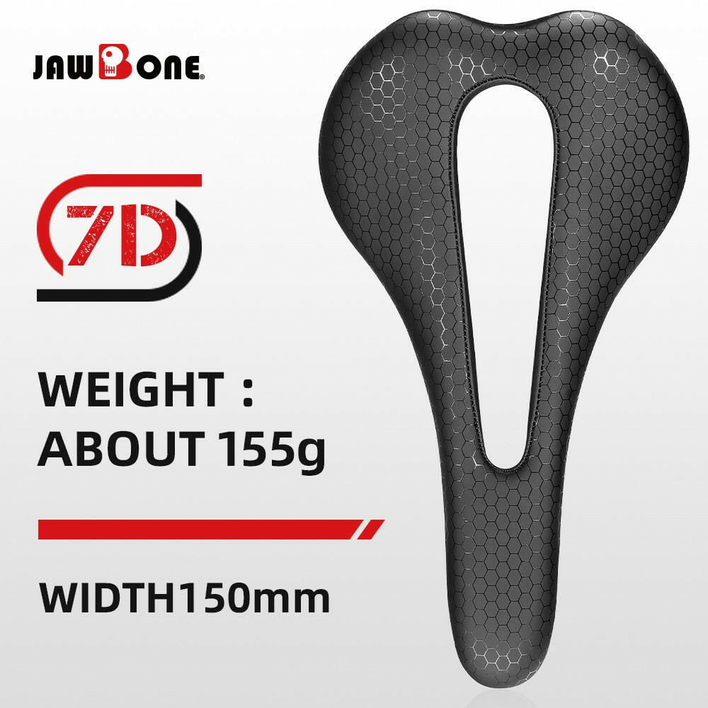 Jawbone Bike Saddle 5D 6D 7D Ultralight Full Carbon 143mm 150mm 155mm Leather MTB Bicycle Road Seat Cushion Cycling Accessories-WAYBIKER