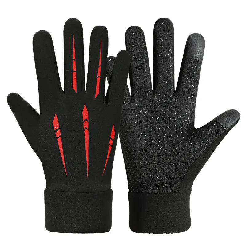 Autumn Winter Cycling Men's Gloves Waterproof Warm Outdoor Touch Screen Non-slip Fishing Driving Gloves Male Motorcycle Sports-WAYBIKER