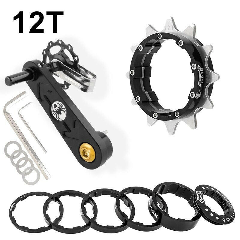 MUQZI Conversion Kit 12T 13T 14T 15T 16T 17T Single Speed Cassette Cog And Chain Tensioner For Road And MTB Bike-WAYBIKER