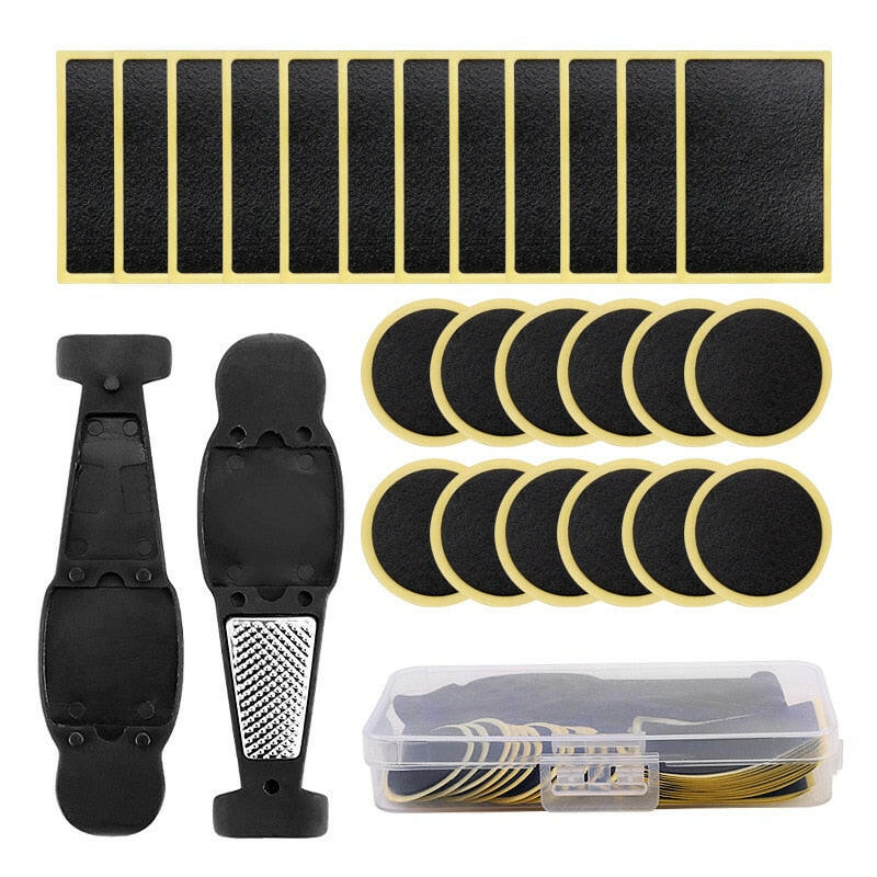 Bicycle Tire Patch Glueless Kit Wheel Tyre Lever MTB Road Bike Inner Tire No-glue Adhesive Quick Dry Repair Tool Set Accessories-WAYBIKER