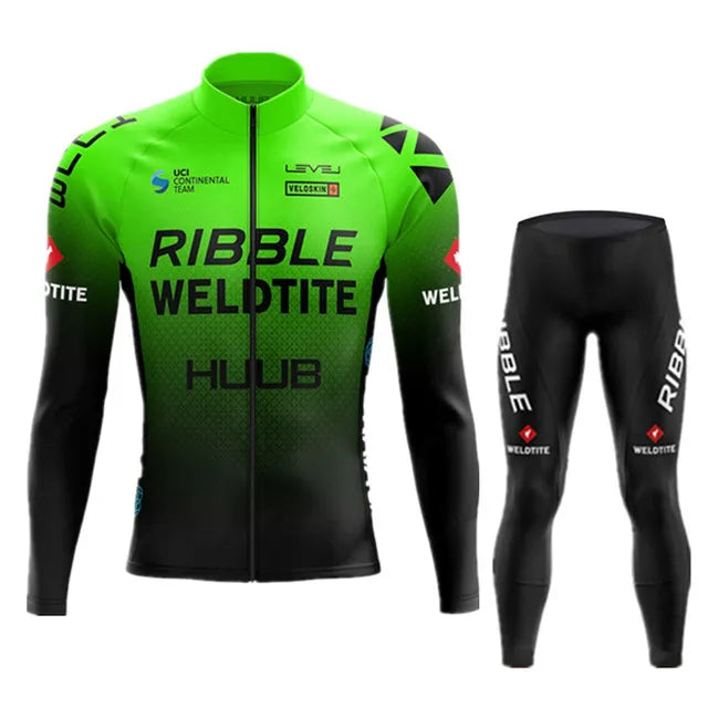 Autumn Cycling Jersey Set Long Sleeve Kit 2023 New HUUB Cycling Clothing Sports breathable Men Road Bike Suit MTB Pants Wear