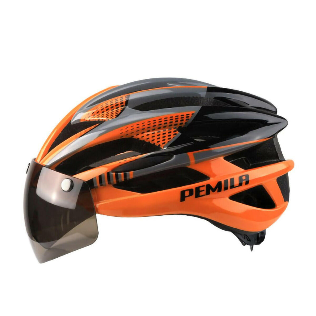 PEMILA Cycling Helmet Man Women Goggle E-bike Helmet Road Mountain Bike Helmet Lens For Riding Bicycle Sports Skateboard Scooter-WAYBIKER