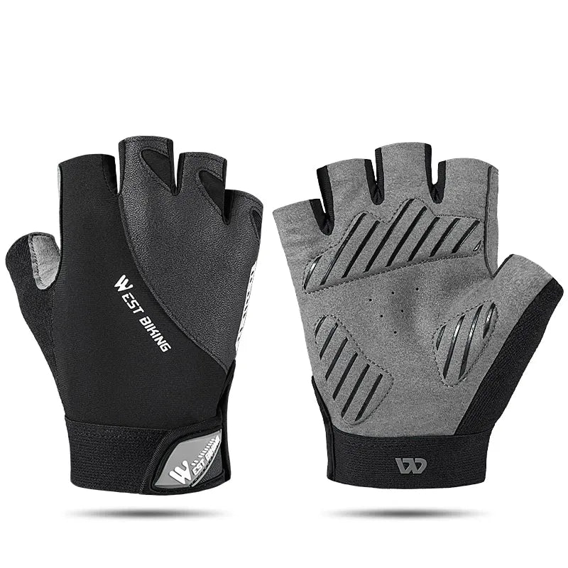 WEST BIKING Sports Cycling Gloves Half Finger Men Women MTB Bike Gloves Running Fitness Gym Riding Motorcycle Bicycle Gloves-WAYBIKER