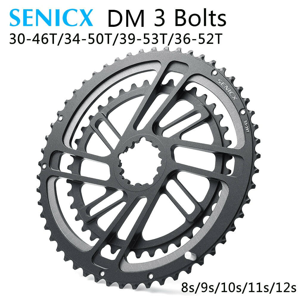 SENICX GXP Road Bike Chainring 34/50T 36/52T 39/53T 30/46T Chain Wheel Double Chainring  for 9/10/11/12 Speed Crankset-WAYBIKER