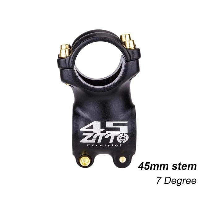 ZTTO Bicycle MTB 7 Degree 45mm Stem 31.8mm High-Strength Lightweight Handlebar Stem For Gravel XC AM Mountain Road Bike Parts