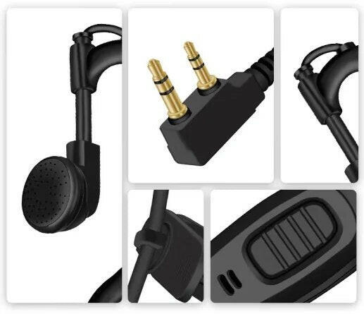 K Head Walkie-Talkie Headset Fit For MOTOROLA/Hytera/QUANSHENG/BAOFENG/BFDX/TYT/KENWOOD RADIO COMMUNICATION earphone-WAYBIKER