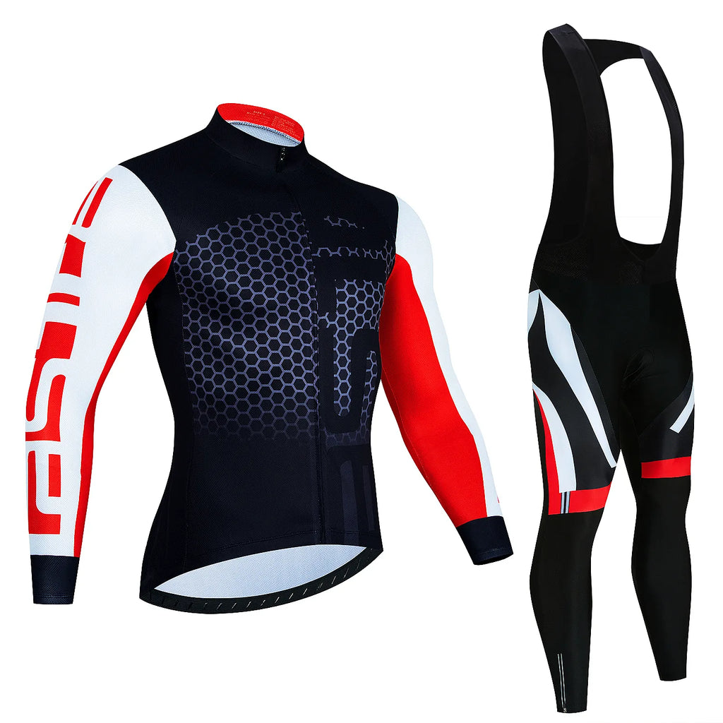 2024 Pro Cycling Jerseys Sets Autumn Riding Long Sleeves Men Cycling Bib Set Bicycle Clothing Spring MBT Breathable Bike Clothes-WAYBIKER