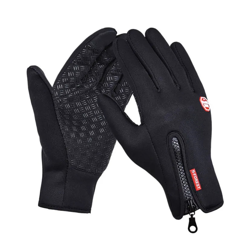 Winter Gloves Men Cycling Bike Wind Waterproof Touch Screen Bicycle Warm Outdoor Running Skiing Mitten-WAYBIKER