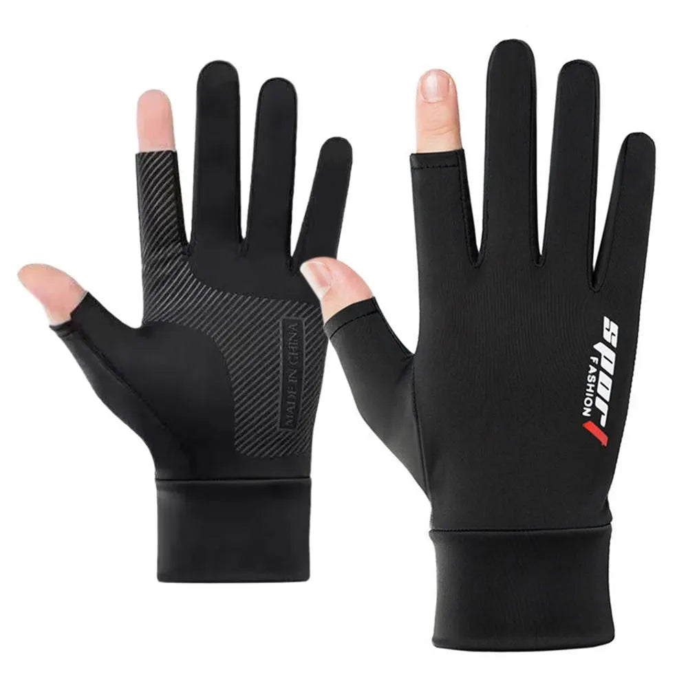 Summer Sun Protection Gloves Touch Screen Thin Gloves Anti-UV Breathable Non Slip Ice Silk Gloves Riding Driving Gloves-WAYBIKER