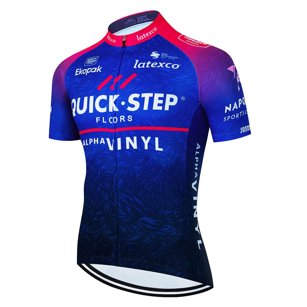 2023 QUICK STEP Cycling Shirt Summer Mtb Jersey Bicycle Jersey Mountain Bike Clothing Breathable Short Sleeve Cycling jersey-WAYBIKER