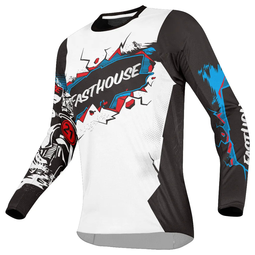 FASTHOUSE MTB Cycling Sleeve Cycling Jersey Downhill Shirt Camiseta Motocross T-shirt Mx Mountain Bike Clothing Mtb jersey-WAYBIKER