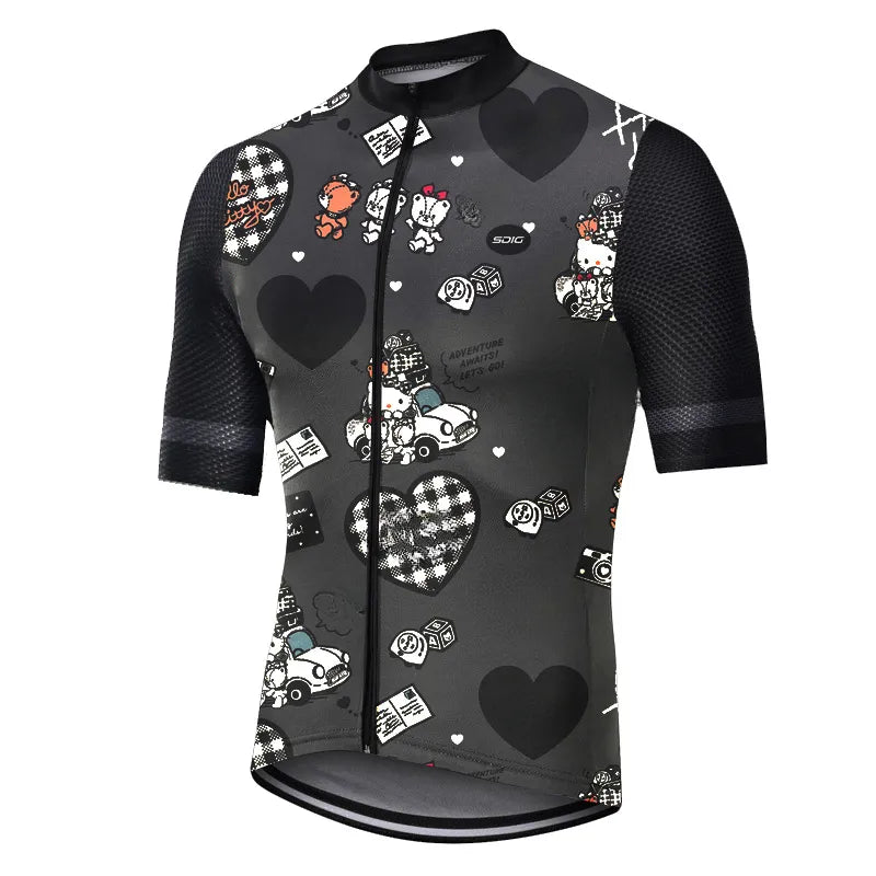 Men Short Sleeve Cycling Jersey Mtb Road Bicycle Shirt Summer Breathable Bike Jersey Cycling-WAYBIKER