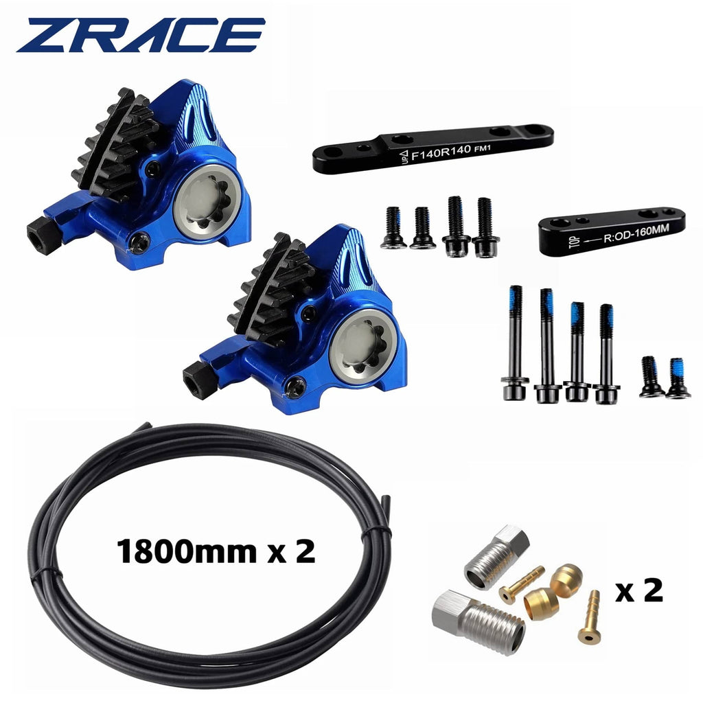 ZRACE XG Flat Mount Caliper, Road Hydraulic Brake, ICE-TECH Pads, BMX Raceing, Full CNC Lightweight