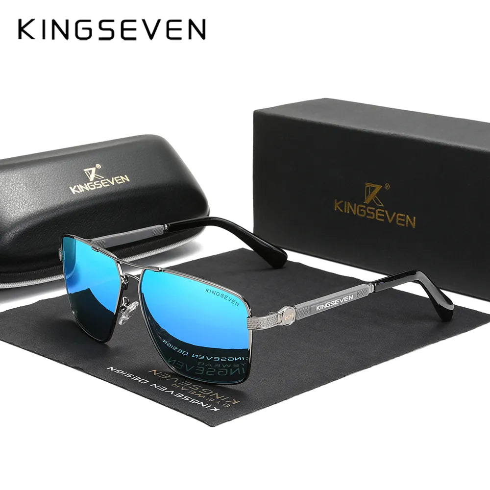 KINGSEVEN New Design Sunglasses Polarized Coating Lens Auto Reset Framework Driving Eyewear For Men/Women-WAYBIKER