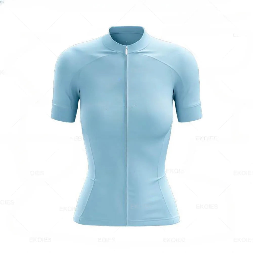 Women's Cycling Clothing 2023 New Short Sleeve Maillot Ciclismo Summer Cycling Jersey Triathlon Bike Jersey-WAYBIKER