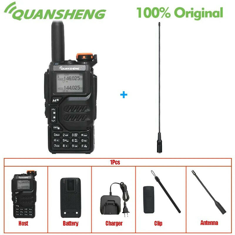 Quansheng Walkie Talkie UV-K5 Long Range Air Dual-Band 2-Way Radio 5W High Power 1600mAh Portable 200 Channel Free TPYE-C Cable-WAYBIKER