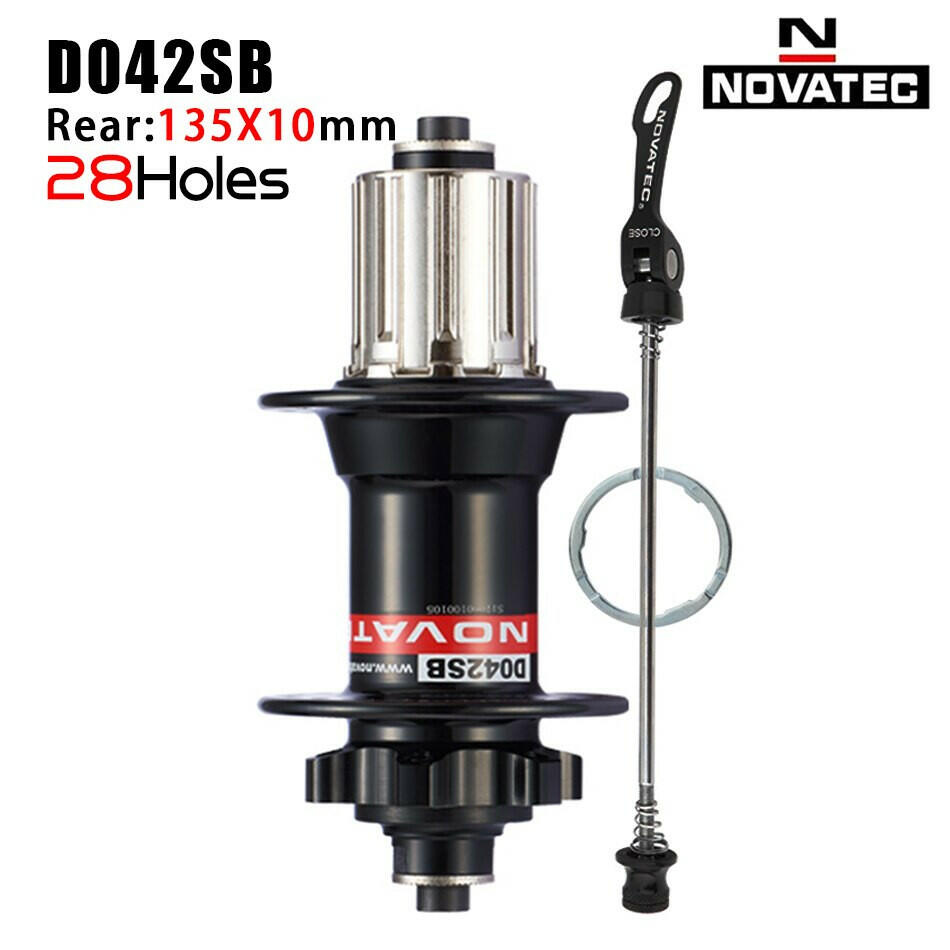 NOVATEC Bicycle Hub 4 Peilin Mountain Bike Hub D041SB/D042SB 28/32/36 Holes 6-Bolt Disc Brake For 8/9/10/11/12 Speed HG hub Body