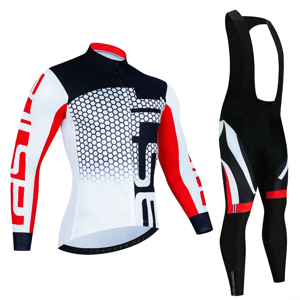 2024 Pro Cycling Jerseys Sets Autumn Riding Long Sleeves Men Cycling Bib Set Bicycle Clothing Spring MBT Breathable Bike Clothes-WAYBIKER