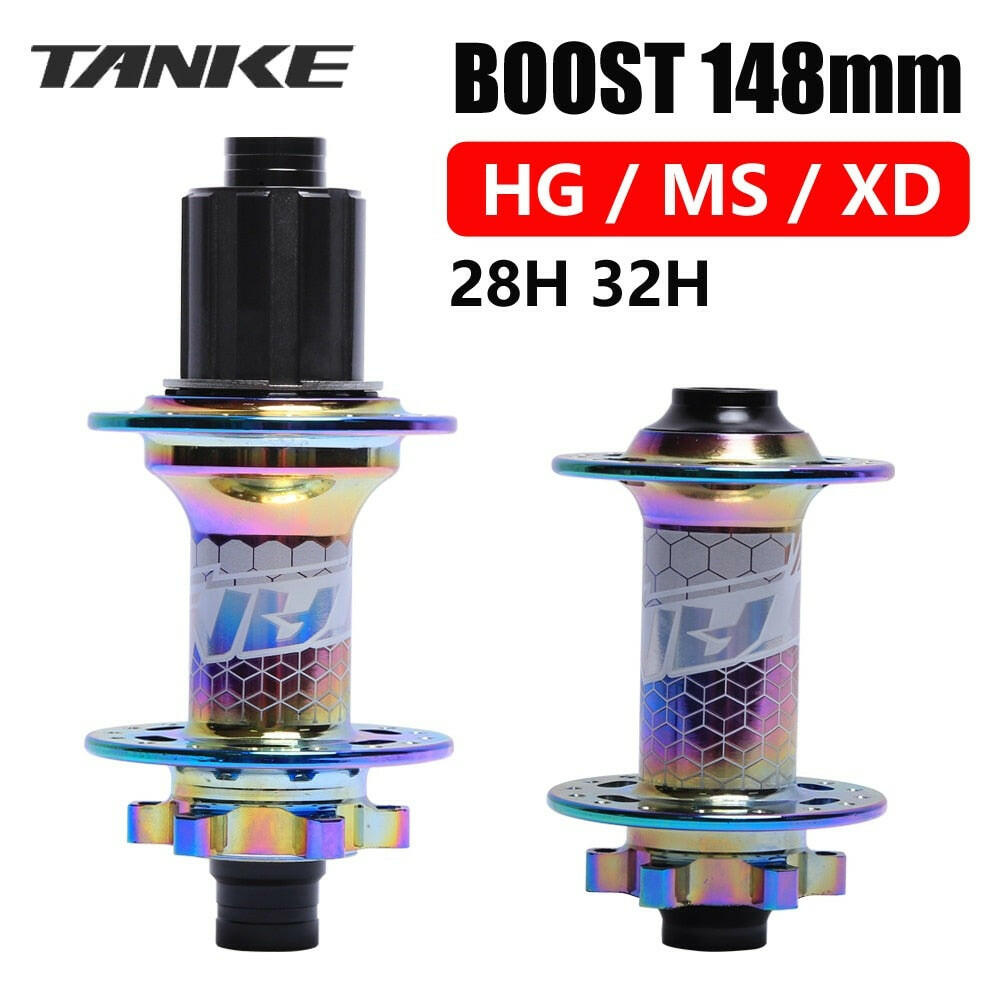 TANKE MTB Bike Hub BOOST 148 Bicycle Hubs 120 Click 6 Claws Bearing 32H 28H HG XD MS Disc Brake Micro Spline 8 9 10 11 12 Speed