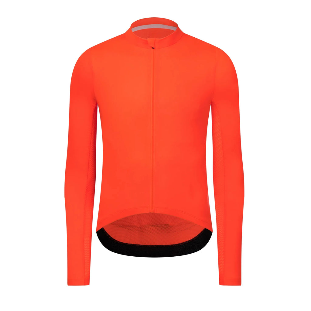 Men's Cycling Jersey Shirt Long Sleeve Bicycle Shirt Cycling Clothes Sleeve Italian Fabric-WAYBIKER