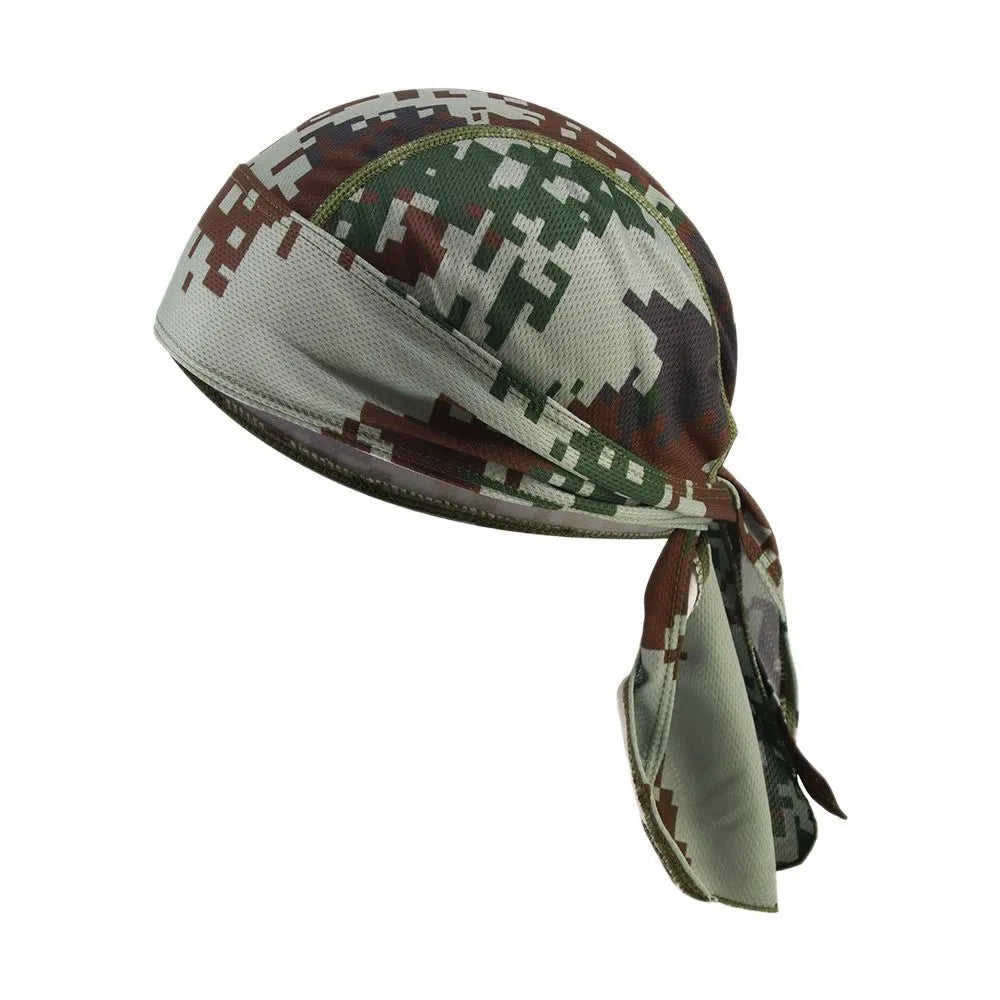 Quick Dry Camo Cycling Cap Head Scarf Summer Men Running Riding Bandana Headscarf Camo Printing Cap Headband Men Head Scarf-WAYBIKER