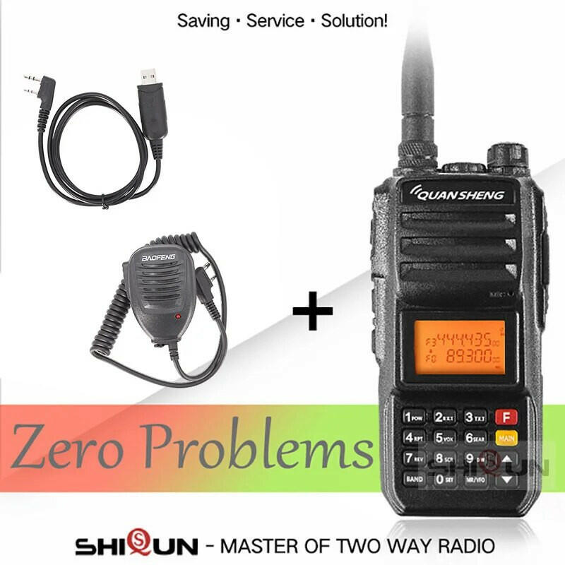 Walkie-Talkie 10KM QuanSheng TG-UV2 Plus 10W Long Range Talkie Walkie 10KM 4000mah Radio 10 KM Vhf Uhf Dual Band Analog UV2 Plus-WAYBIKER