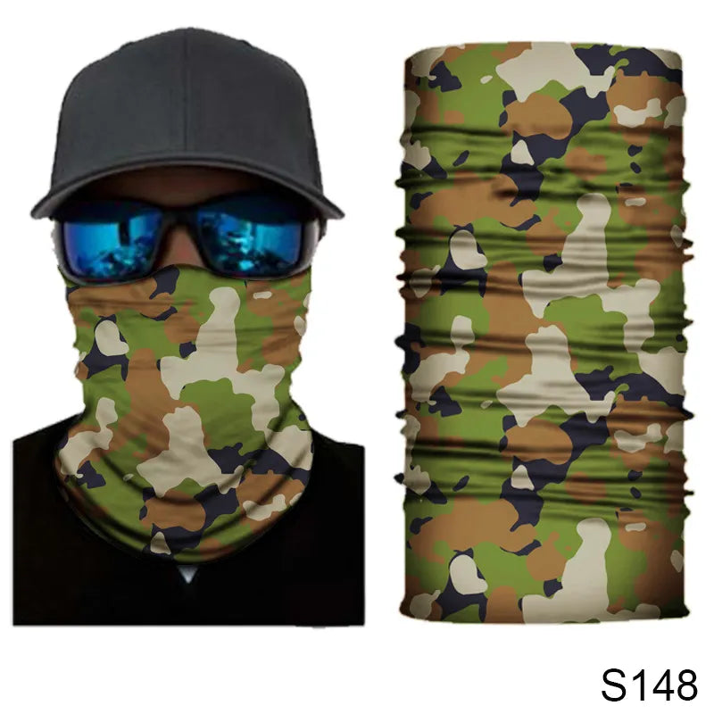 Camouflage Cycling Face Mask Tactical Military Scarf Neck Gaiter Men Seamless Bandana Women Headband Balaclava Tube Face Shield-WAYBIKER