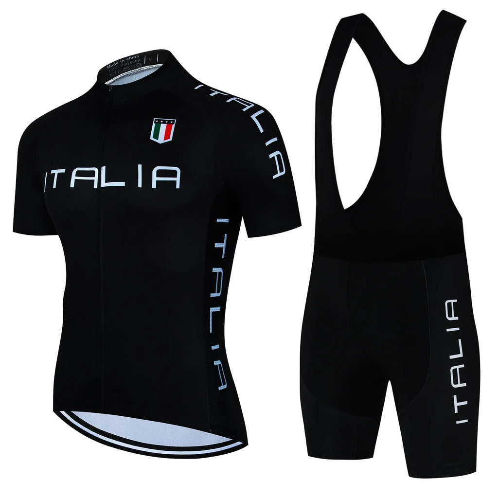 Italia Cycling Jersey Set Men Cycling Clothing Road Bike Shirts Suit Bicycle Bib Shorts MTB Ropa Ciclismo Maillot-WAYBIKER