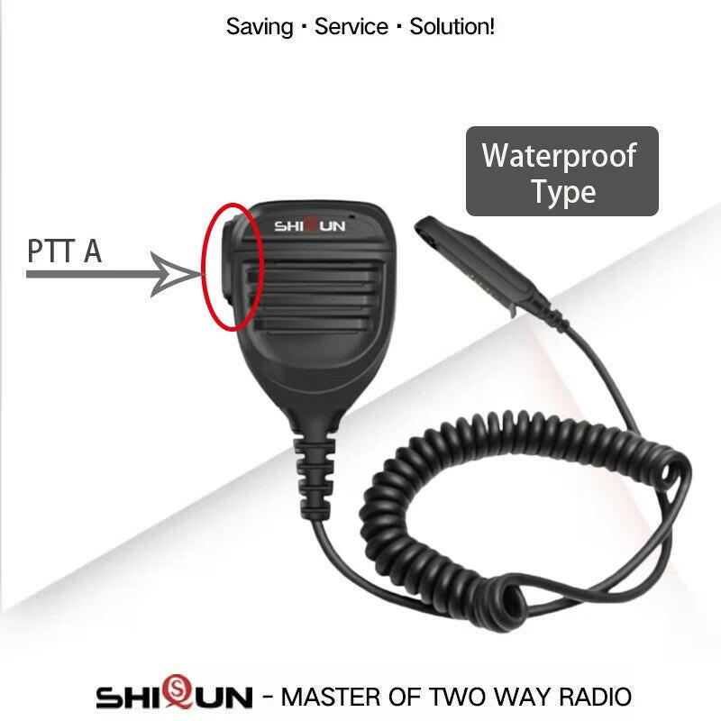 UV-9R Pro Microphone Speaker Waterproof PTT MIC for Baofeng Walkie Talkies UV-9G UV-XR GT-3WP BF-A58 UV-S22 Pro Waterproof Radio-WAYBIKER