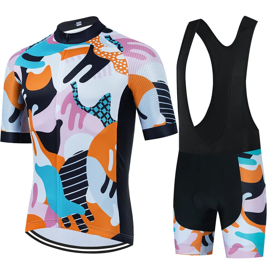 Cycling Jersey 2023 Team CYKLOPEDIA Men Cycling Set Racing Bicycle Clothing Suit Breathable Mountain Bike Clothes Sportwears-WAYBIKER