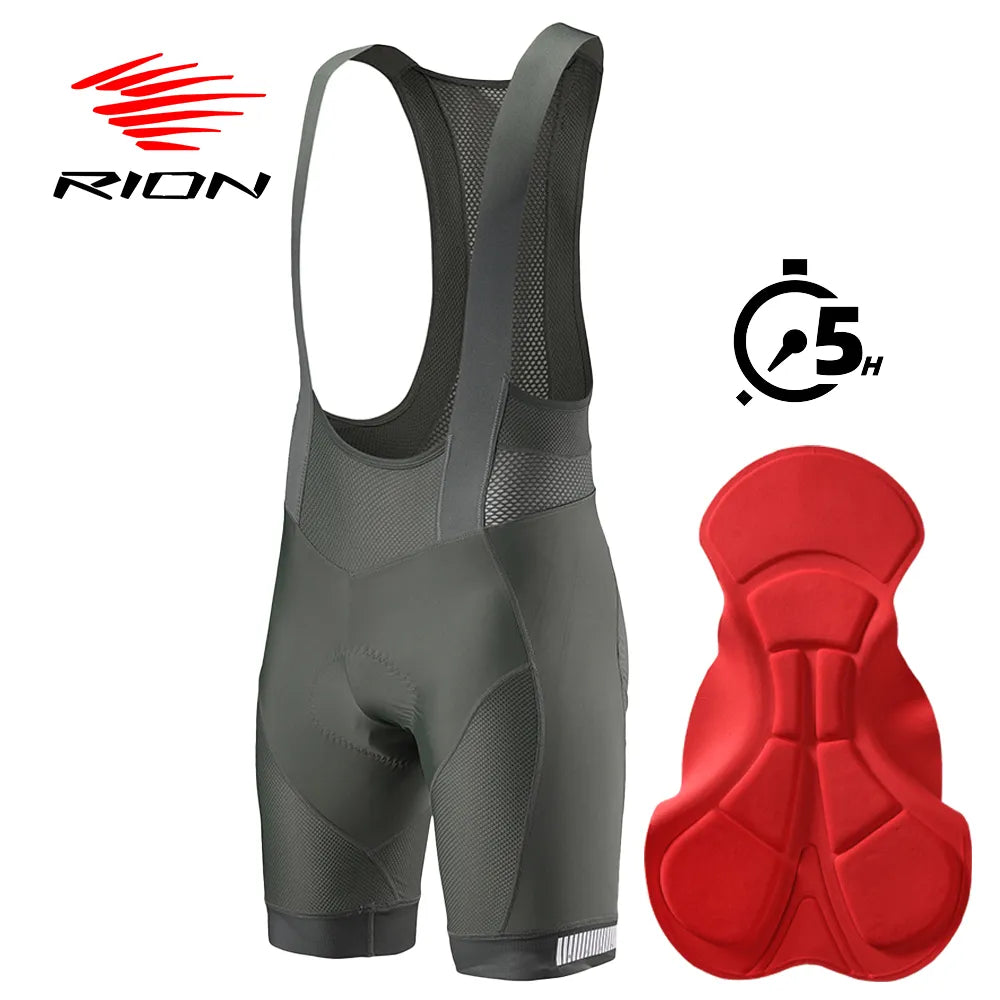 RION Cycling Bibs Shorts Padded Men's Biking Tights Pro Biker Shorts Quick Dry Breathable Mtb Shorts Clothing High Stretch