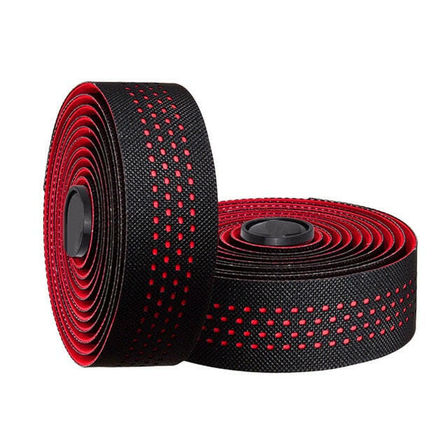 1pair Perforated Breathable Handlebar Tapes Non-slip Road Bike Bar Tape EVA/PU Soft Anti-Vibration Wrap Tape Durable Bar Bartape-WAYBIKER