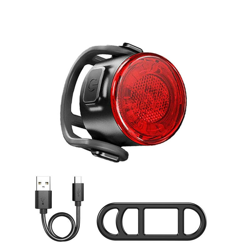 USB Rechargeable Bike Light Mini Warning Taillight LED Waterproof Highlight Riding Taillight Front Rear Bicycle Lamp Headlights-WAYBIKER